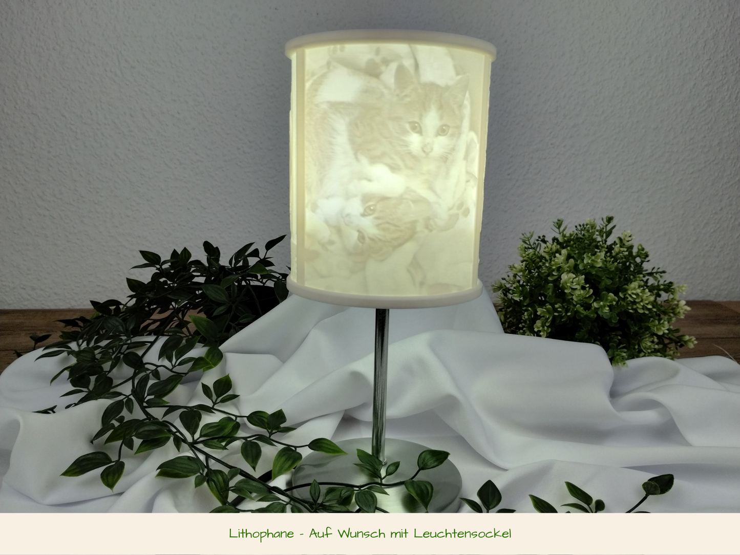 Deine persönlichen Fotos auf einer Lithophane (Fotoleuchte) - 3D gedruckt und optional mit Leuchte - Schönes Erinnerungsstück