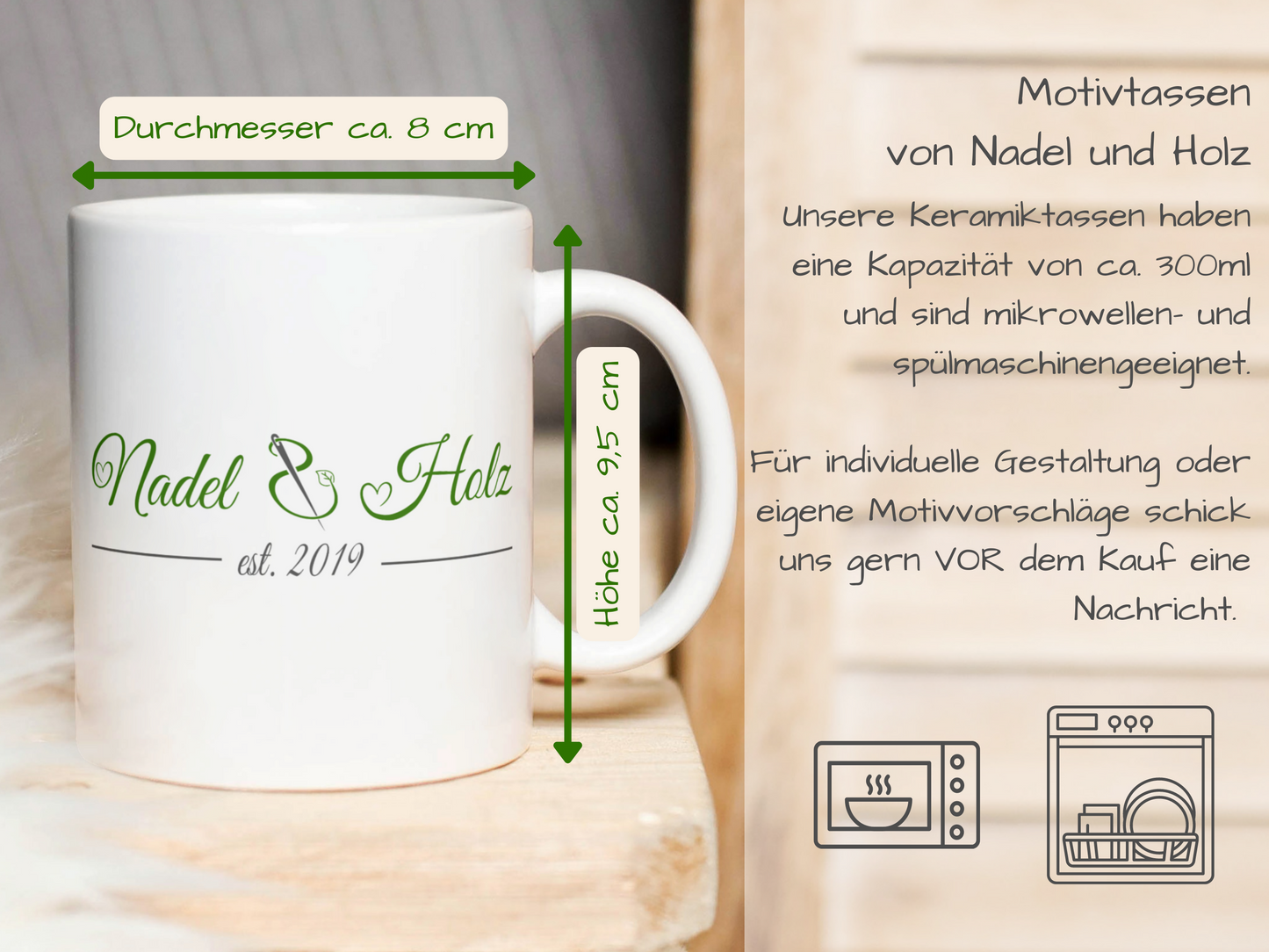 personalisierte Keramiktasse mit Tukan als Motiv aus unserer Dschungeltierkollektion