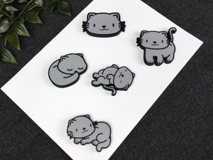 Kühlschrankmagneten mit Katzenmotiv im 5er Set.