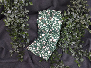 Körnerkissen mit Eucalyptus/Baumwollmotiv grün