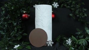 personalisierte Fotolampe mit braunem Deckel und Sockel