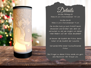 Detailangaben für personalisierte Fotosäule