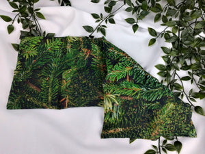 Körnerkissen mit 8 Kammern und einem realistischem Tannennadelnmotiv