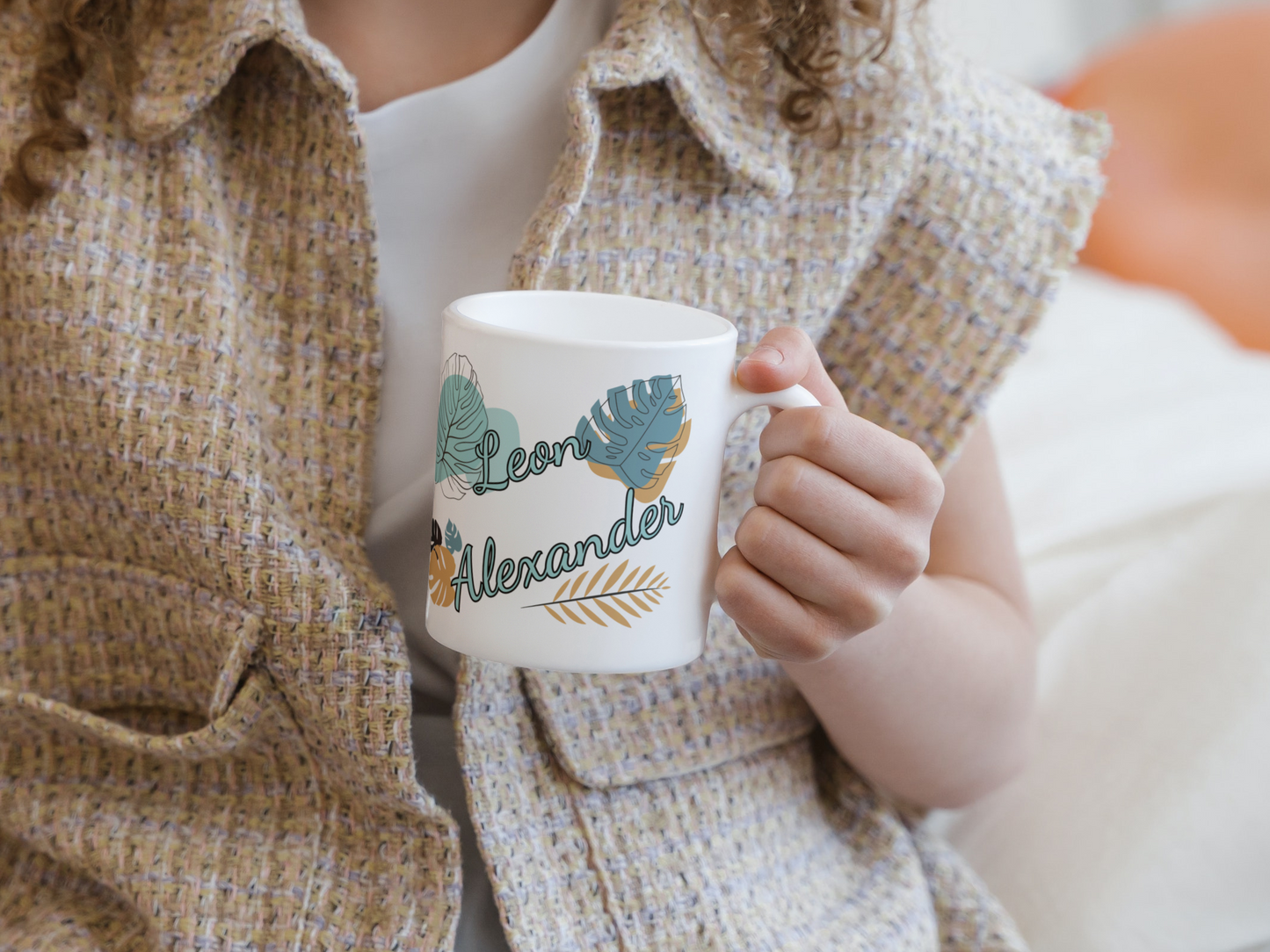 personalisierte Keramiktasse mit Giraffe als Motiv aus unserer Dschungeltierkollektion