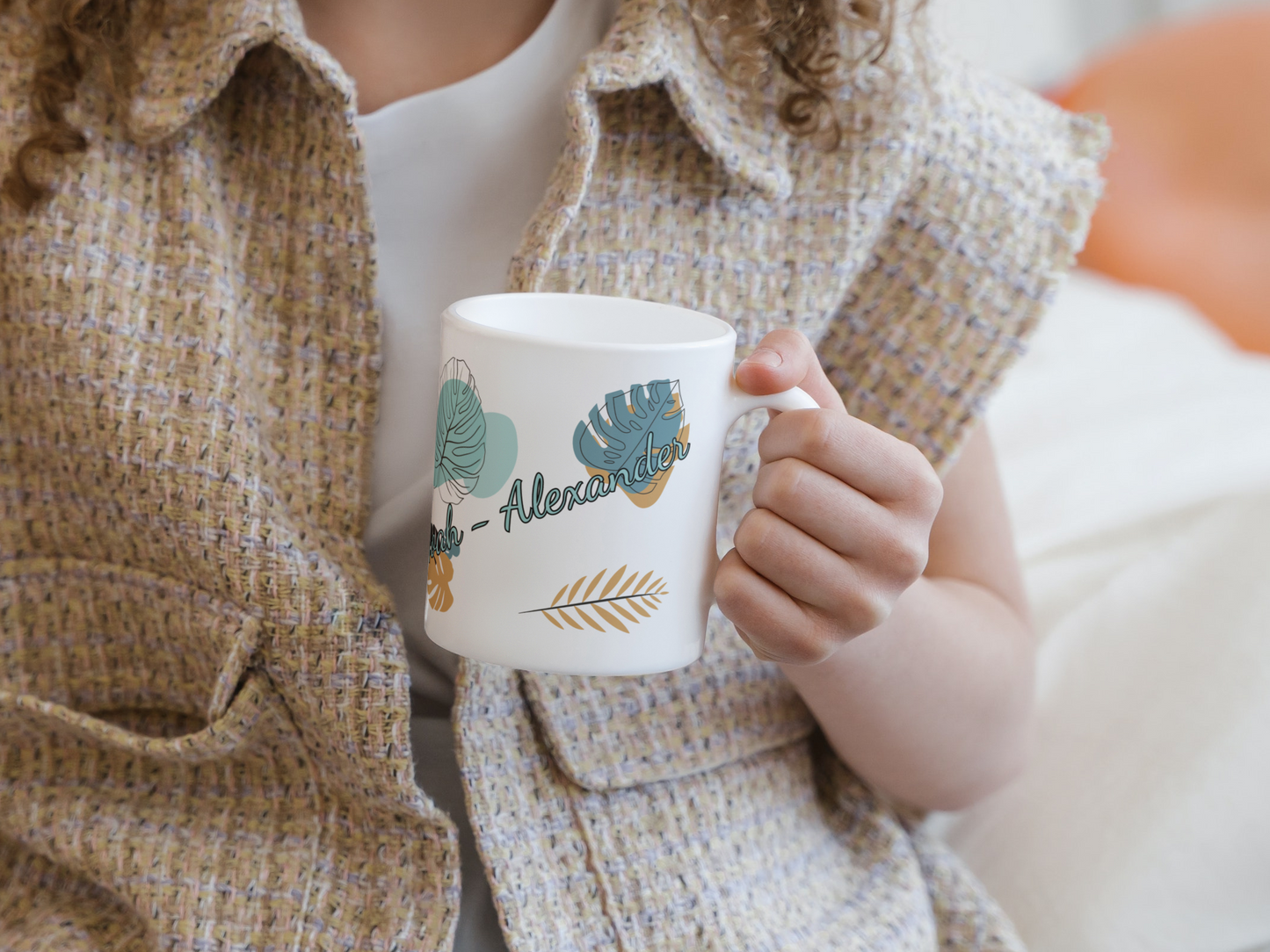 personalisierte Keramiktasse mit Giraffe als Motiv aus unserer Dschungeltierkollektion