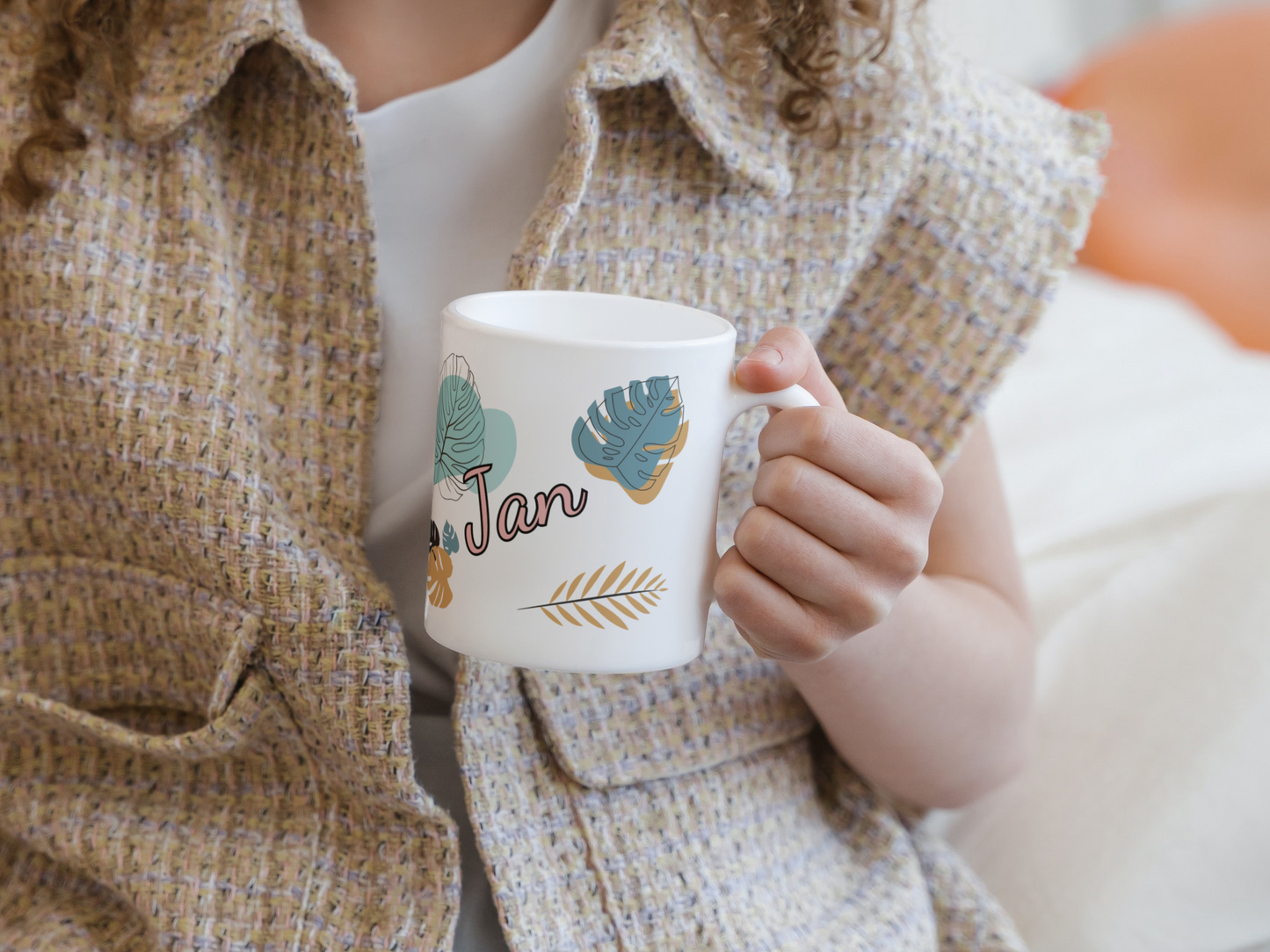 personalisierte Keramiktasse mit Giraffe als Motiv aus unserer Dschungeltierkollektion