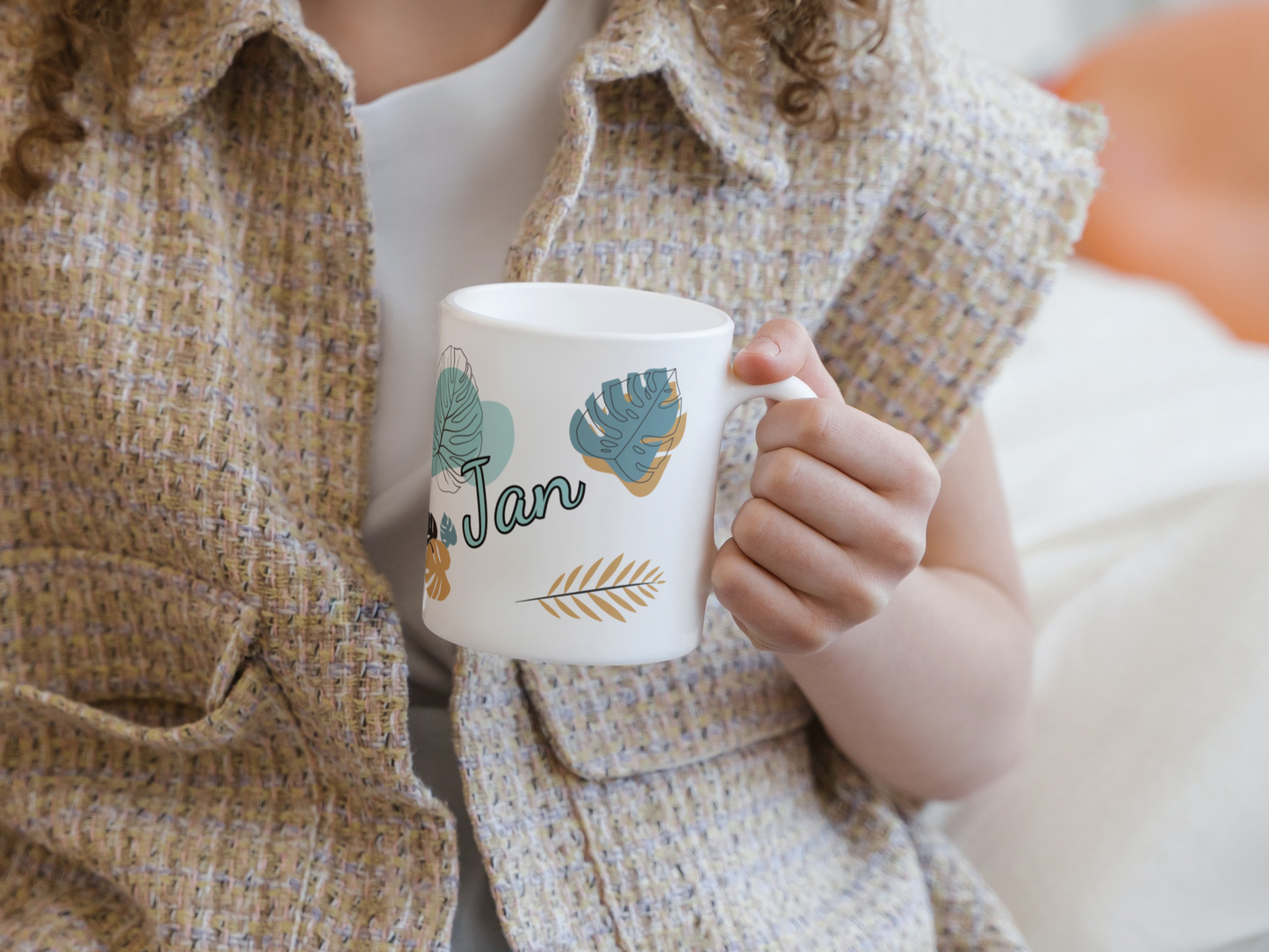personalisierte Keramiktasse mit Giraffe als Motiv aus unserer Dschungeltierkollektion