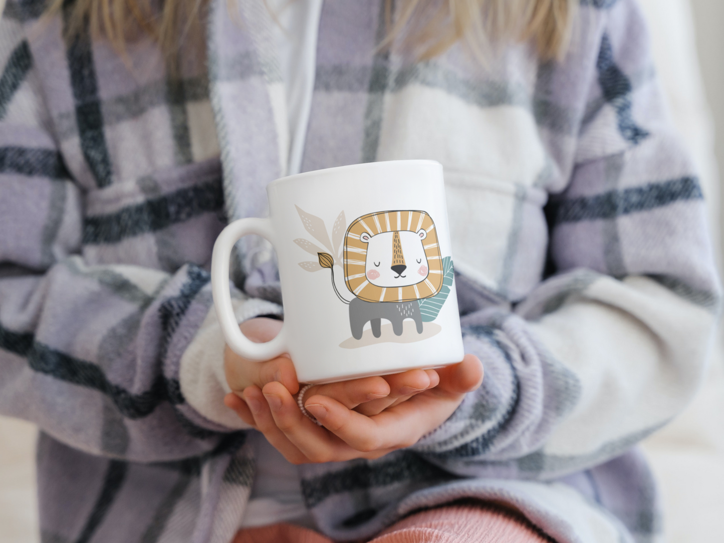 personalisierte Keramiktasse mit Löwe als Motiv aus unserer Dschungeltierkollektion