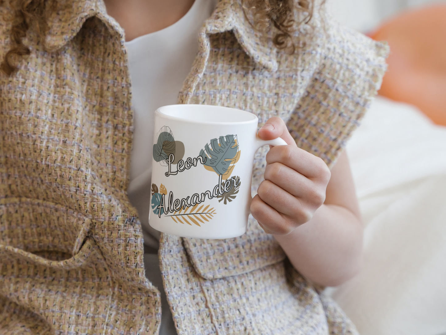 personalisierte Keramiktasse mit Löwe als Motiv aus unserer Dschungeltierkollektion