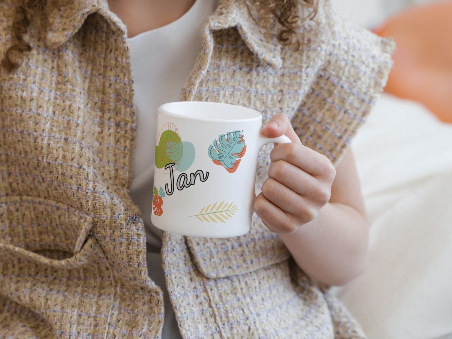 personalisierte Keramiktasse mit Schlange als Motiv aus unserer Dschungeltierkollektion