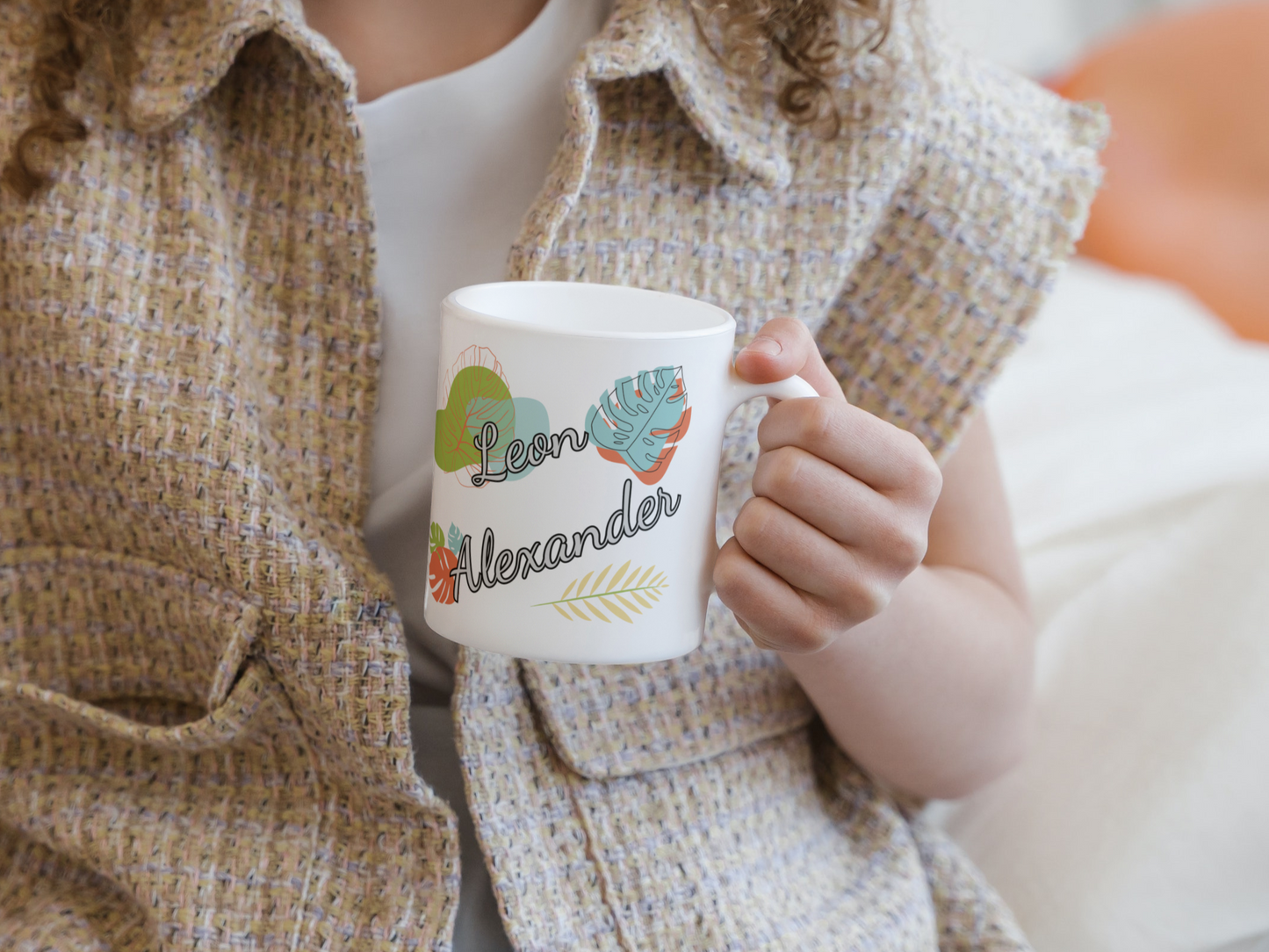 personalisierte Keramiktasse mit Schlange als Motiv aus unserer Dschungeltierkollektion