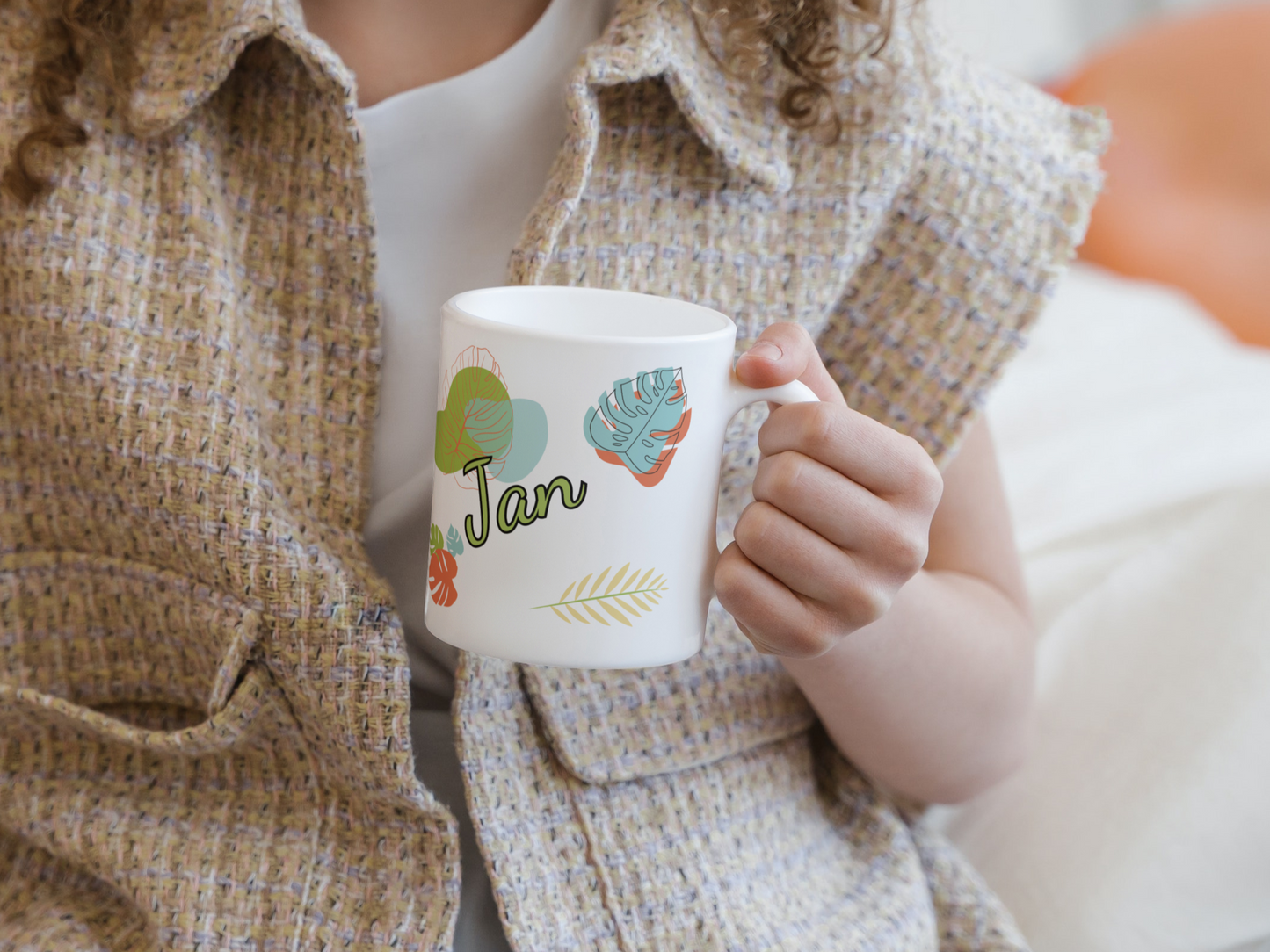 personalisierte Keramiktasse mit Schlange als Motiv aus unserer Dschungeltierkollektion