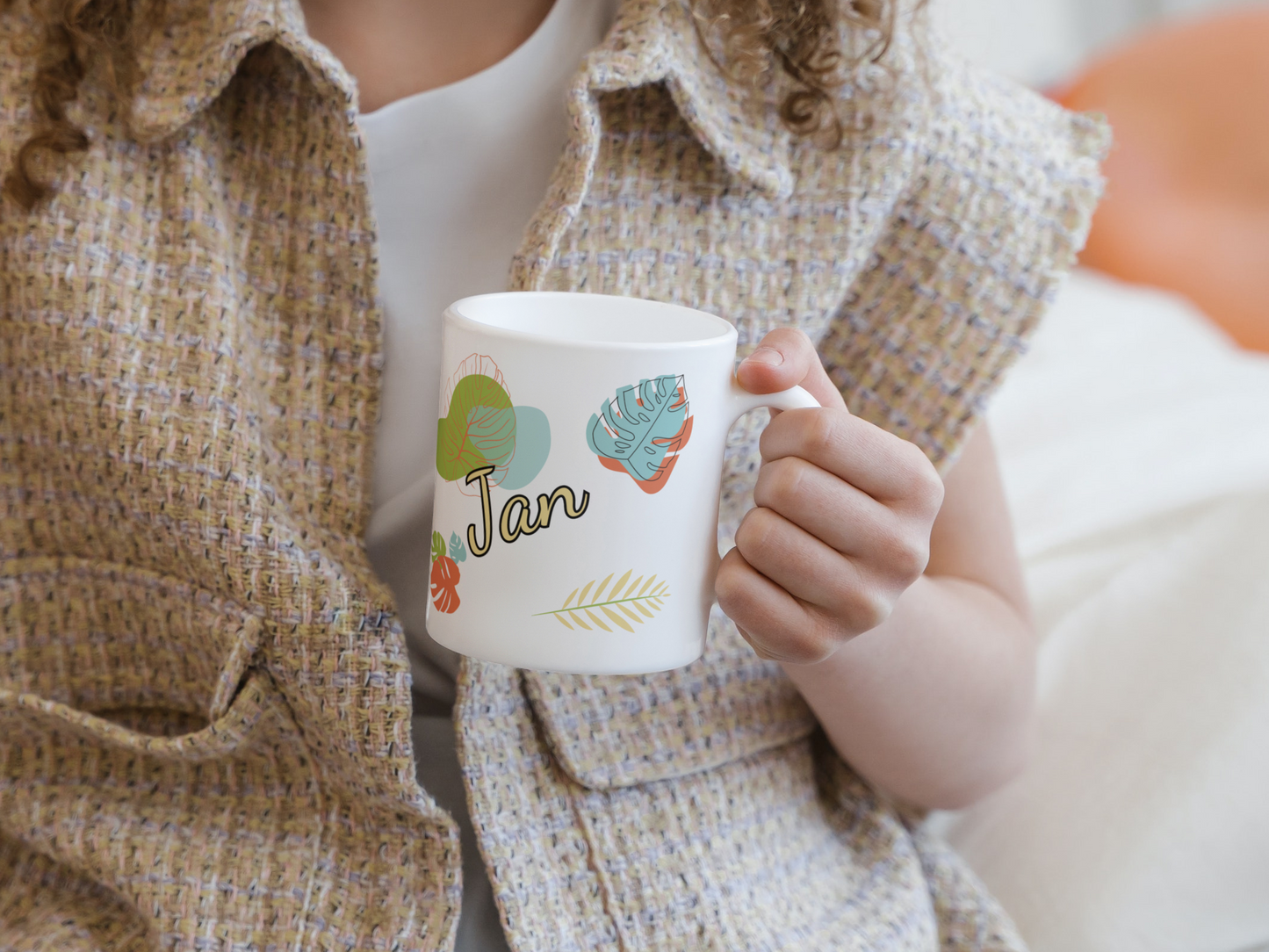 personalisierte Keramiktasse mit Schlange als Motiv aus unserer Dschungeltierkollektion