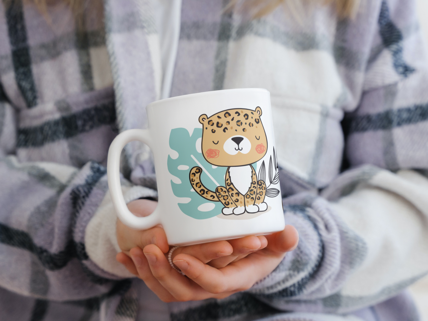 personalisierte Keramiktasse mit Tiger als Motiv aus unserer Dschungeltierkollektion