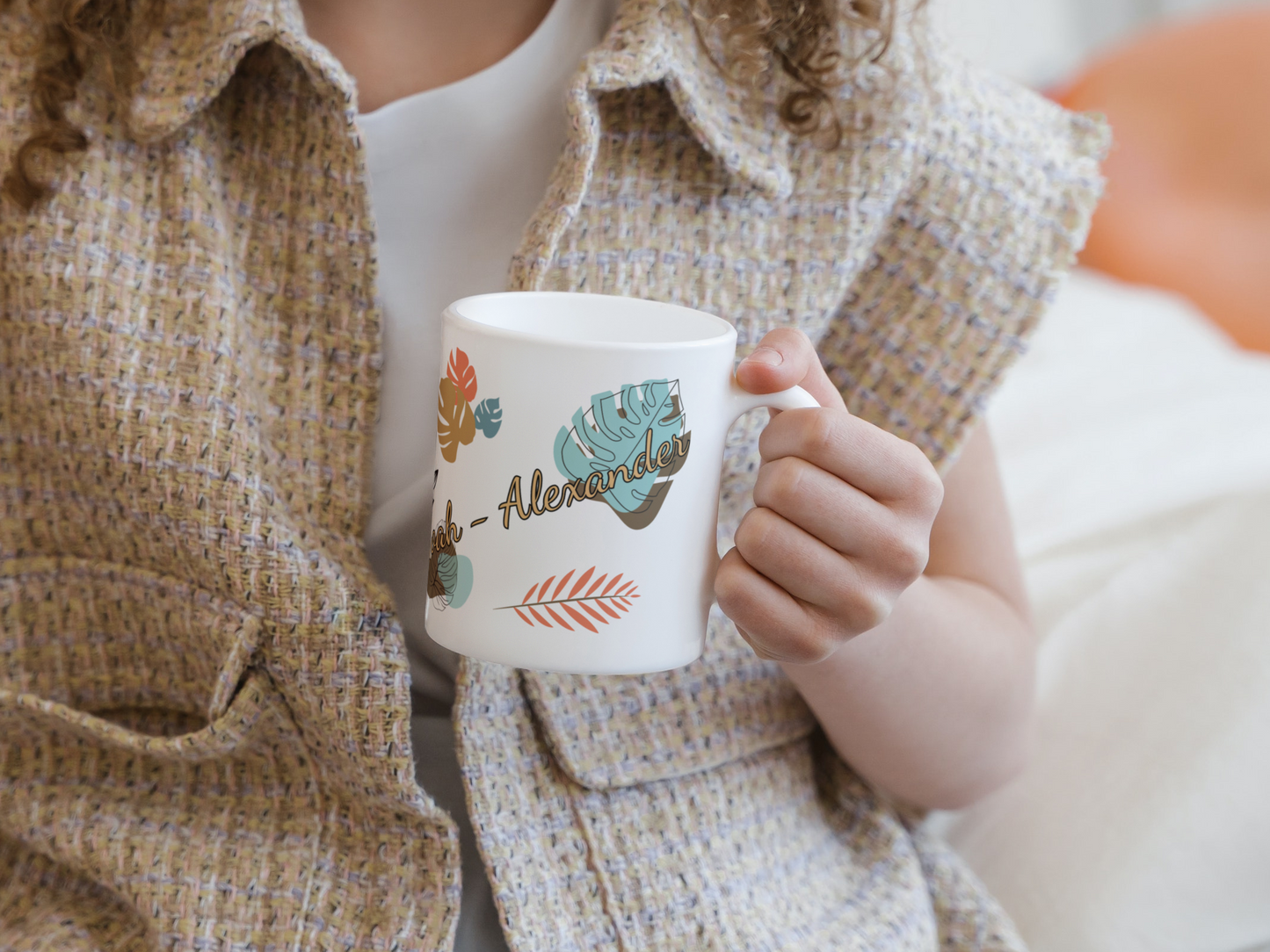 personalisierte Keramiktasse mit Tiger als Motiv aus unserer Dschungeltierkollektion